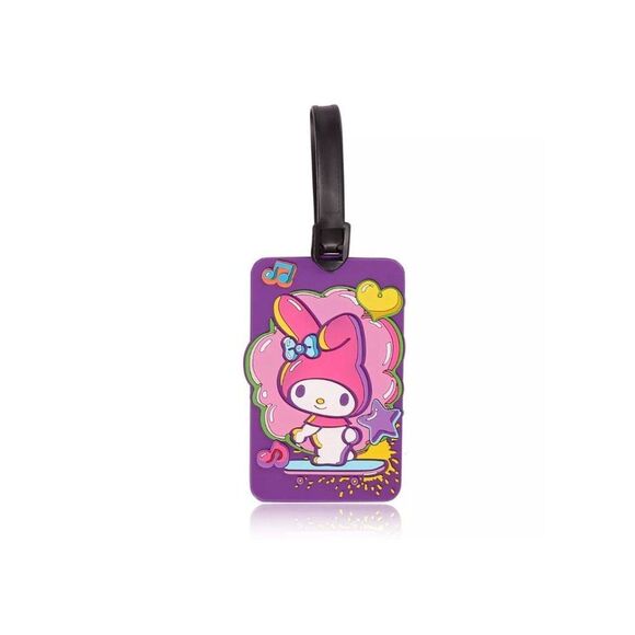 Hello Kitty & Friends Luggage Tags Set Of 4 Pink & Purple Durable PVC With Adjus - Picture 5 of 8